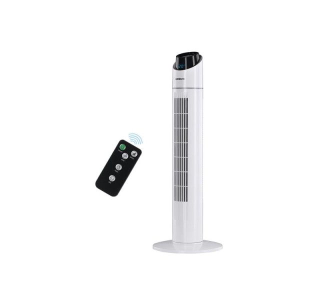 Вентилятор ARDESTO колонний, 90см, 50Вт, пульт ДК, дисплей, чорно-білий