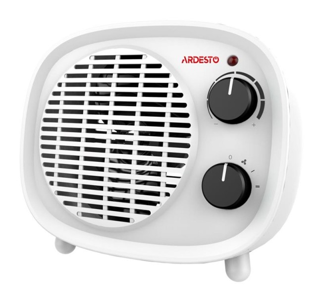 Тепловентилятор ARDESTO, 20м2, 2000Вт, мех. упр-ння, спіральний нагрів. елемент, білий/чорний