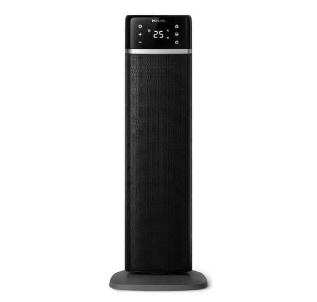 Тепловентилятор Philips 5000 Series, 20м2, 2000Вт, електр. упр-ння, 58 х 19.6 х 21.2см, керамічний, дисплей,Wi-Fi, чорний