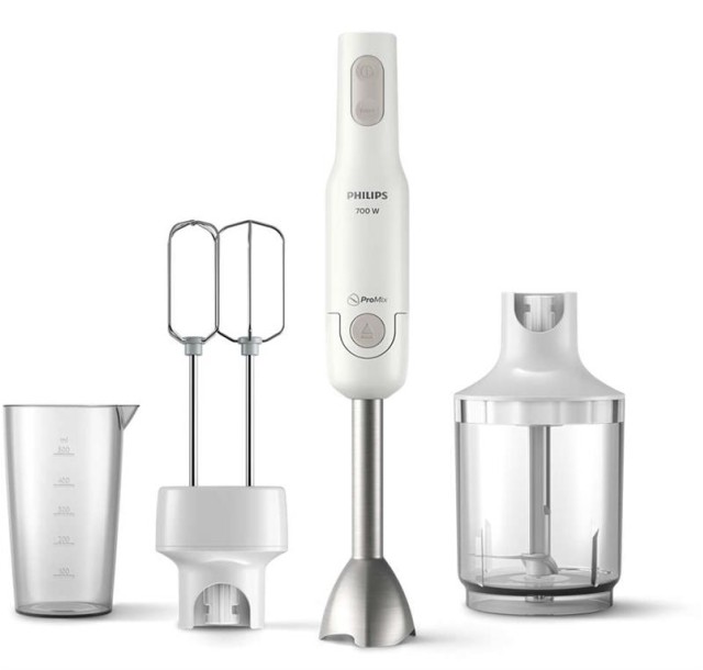 Блендер Philips заглибний Daily Collection 700Вт, 3в1, білий