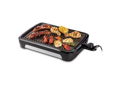 Гриль George Foreman барбекю Smokeless BBQ Grill 1606Вт, темп. режимів-3, з`ємні пластини, пластик, чорний