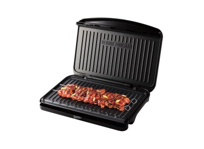 Гриль George Foreman прижимний Fit Grill Large 2400Вт, темп. режимів-1, пластик, чорний