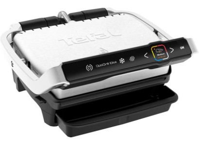 Гриль Tefal прижимний OptiGrill Elite 2000Вт, темп. режимів-15, з`ємні пластини, метал