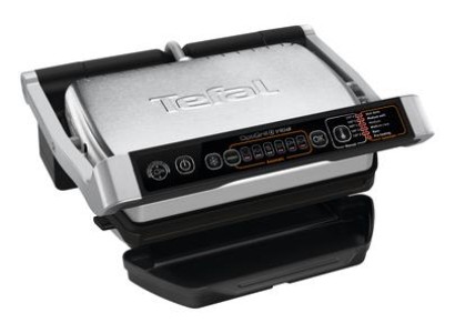 Гриль Tefal притискний OptiGrill+ Initial 2000Вт, темп. режимів-5, знімні пластини, метал