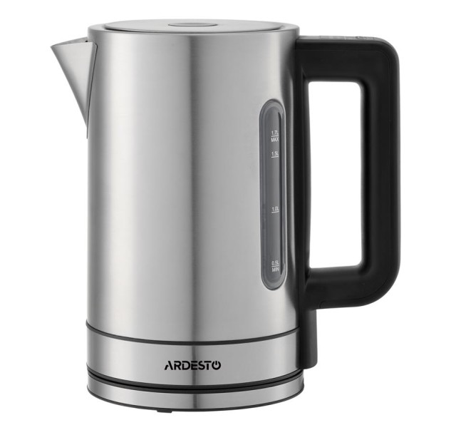 Електрочайник Ardesto Steel Collection 1.7л, Strix, метал, сріблястий