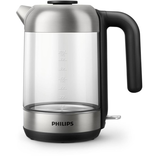 Електрочайник Philips Series 5000 1.7л, скло, чорно-сріблястий