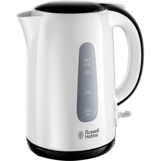 Електрочайник Russell Hobbs My Breakfast 1.7л, пластик, біло-чорний