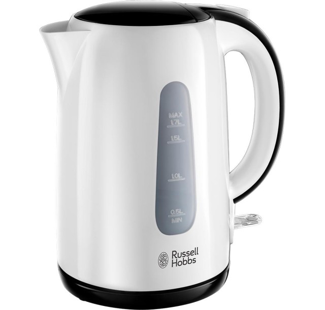 Електрочайник Russell Hobbs My Breakfast 1.7л, пластик, біло-чорний