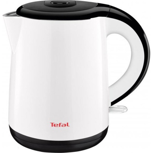 Електрочайник Tefal Safe`tea 1л, з подвійними стінками, білий глянець