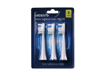 Насадка до електричних зубних щіток Ardesto TBH-21W біла, 3 шт. в комплекті