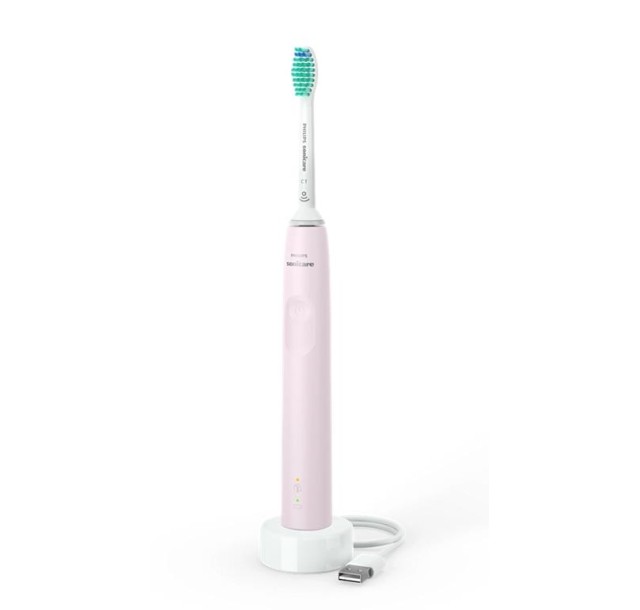 Щітка зубна електр. Philips, Sonicare 3100 series, 31т. колив/хв, насадок-1, рожевий