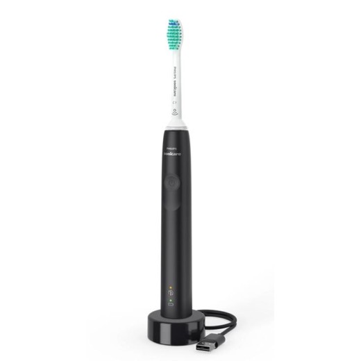 Щітка зубна електр. Philips, Sonicare 3100 series, 31т. колив/хв, насадок-1, чорний