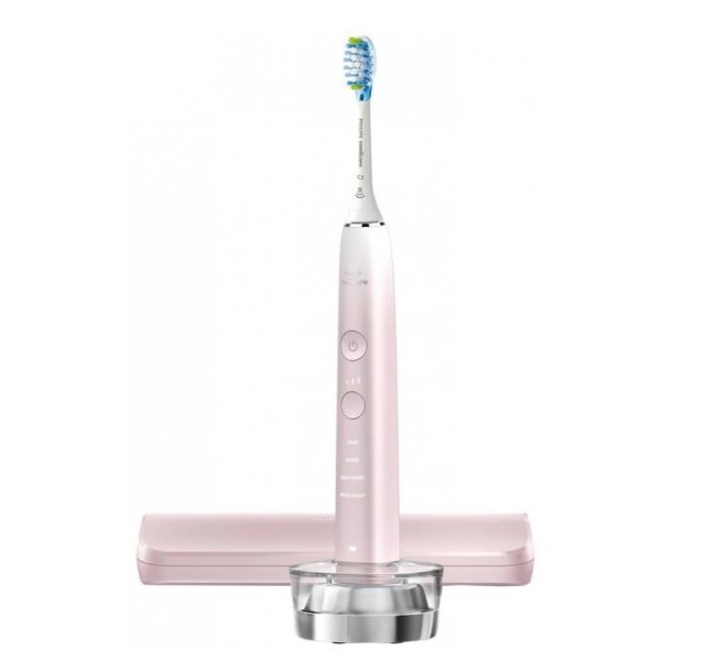 Щітка зубна електр. Philips, Sonicare DiamondClean Prestige 9900, 62т. колив/хв, насадок-1, SenseIQ, зарядний чохол, рожевий