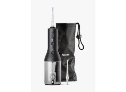 Іригатор Philips портативний Sonicare Cordless Power Flosser 3000, чаша 250 мл, чохол, 2 насадки , чорний