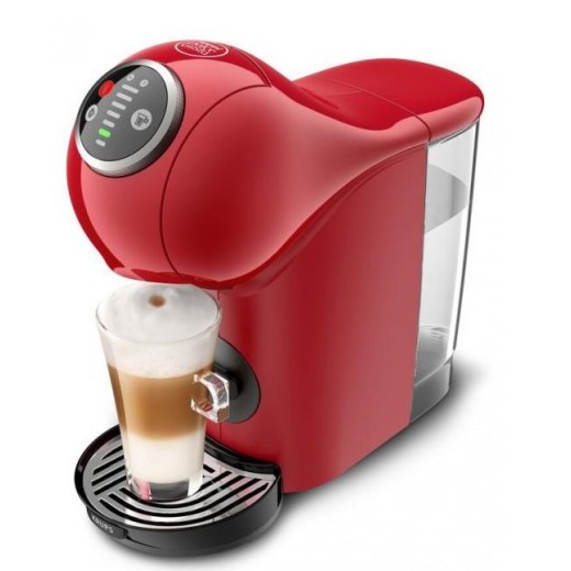 Кавоварка Krups капсульна Dolce Gusto Genio S Plus 0.8л, капсули, сенcорне керування, червоний