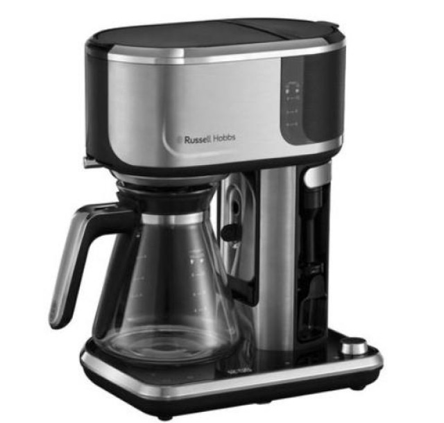 Кавоварка Russell Hobbs крапельна Attentiv Coffee Bar 1.5л, мелена, LED-дисплей, чорно-метал