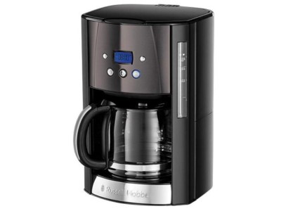 Кавоварка Russell Hobbs крапельна Matte Black, 1.8л, мелена, LED-дисплей, чорний