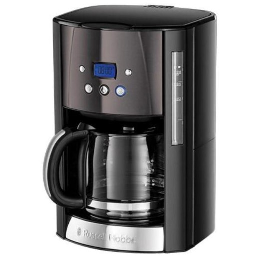 Кавоварка Russell Hobbs крапельна Matte Black, 1.8л, мелена, LED-дисплей, чорний