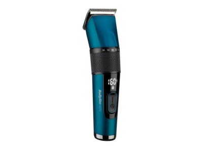 Машинка для стриження  Babyliss, мережа+акум., вібраційний мотор, насадок-1, кейс, титан.напил., синій