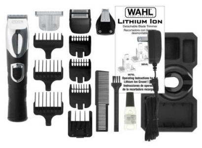 Набір для стрижки WAHL Multi Purpose Grooming Kit, для бороди і голови, мережа+акум., роторний мотор, насадок-12, сталь, чорний