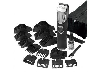 Тример WAHL Total Beard Grooming Kit, для бороди і вусів, мережа+акум., насадок-12, сталь, чорний