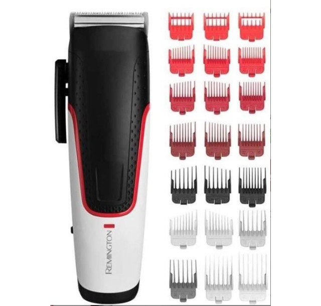 Машинка для стриження  Remington E51 Easy Fade Hair Clipper, мережа+акум., роторний мотор, насадок-3, кейс, титан.напил., чорн-біл