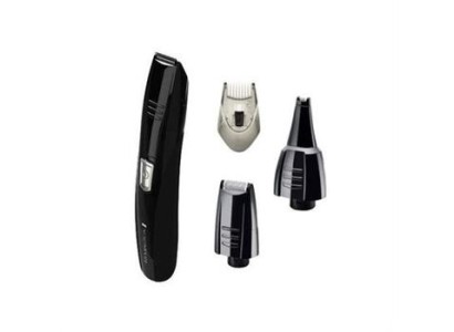 Тример Remington Pilot all in one kit, для бороди, вусів, носа та тіла, ААх2, насадок-4, сталь, чорний