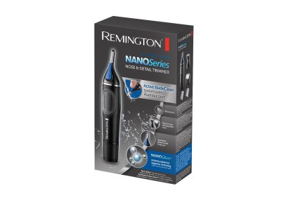 Тример Remington Nano Series Lithium, для носа та вух, ААx1, насадок-4, сталь, чорно-синій