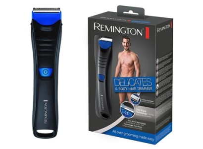 Тример Remington Delicates, для тіла та інтимних зон , акум., сталь, чорно-синій