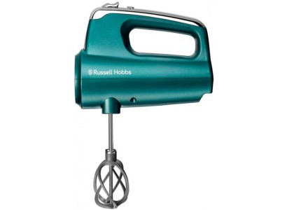 Міксер Russell Hobbs ручний Turquoise, 350Вт, насадки-4, турборежим, бірюзовий