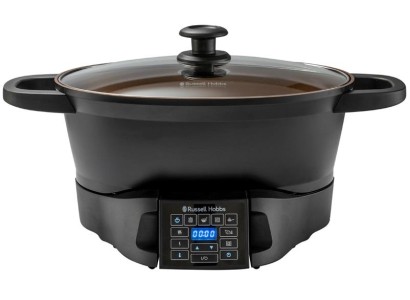 Мультиварка Russell Hobbs GoodToGo, 1000Вт, чаша-6.5л, електронне керув., знімна кришка, кераміка, чорний