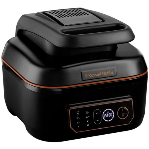 Мультипіч Russell Hobbs SatisFry Air&Grill, 1745Вт, чаша-5.5л, сенсорне керув., алюміній/пластик,чорно-помаранчевий