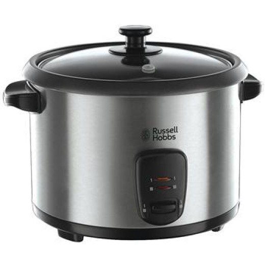 Рисоварка Russell Hobbs Cook&Home, чаша-1.8л, електронне керув., нерж. сталь, чорний