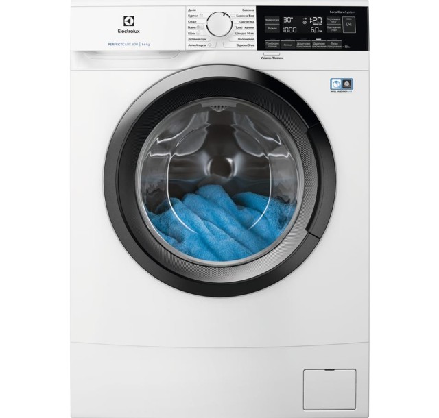 Пральна машина Electrolux фронтальна, 6кг, 1000, A+++, 41см, дисплей, білий