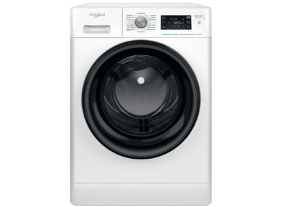 Пральна машина Whirlpool фронтальна, 9кг, 1400, A+++, 60см, дисплей, пара, інвертор, люк чорний, білий