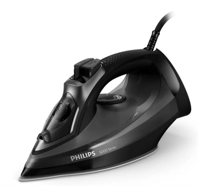 Праска Philips 5000 Series, 2600Вт, 320мл, паровий удар -200гр, постійна пара - 45гр, керам. підошва, чорний