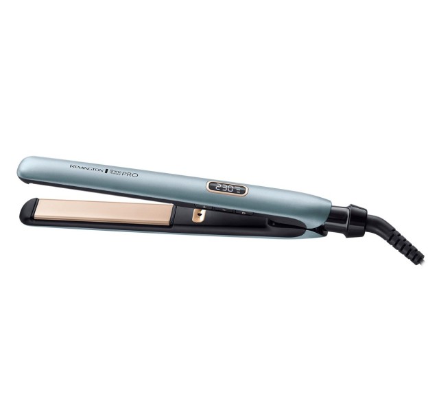 Випрямляч Remington Shine Therapy PRO, 54Вт, темп.режимів-9, 150-230С, дисплей, іонізація, кераміка, блакитний