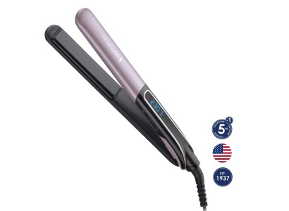 Випрямляч Remington Sleek&Curl Expert, 45Вт, темп.режимів-9, 150-230С, дисплей, кераміка, титан , бузково-чорний