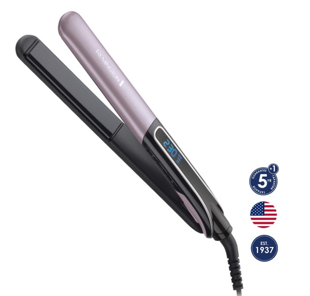 Випрямляч Remington Sleek&Curl Expert, 45Вт, темп.режимів-9, 150-230С, дисплей, кераміка, титан , бузково-чорний