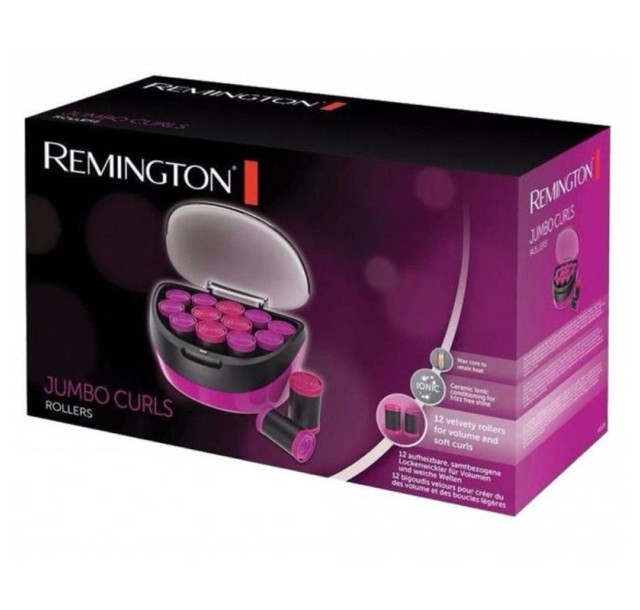 Термо бігуді Remington Jumbo Curls, 600Вт, D-36,41mm, 12шт, іонізація, кондиціонування, рожевий