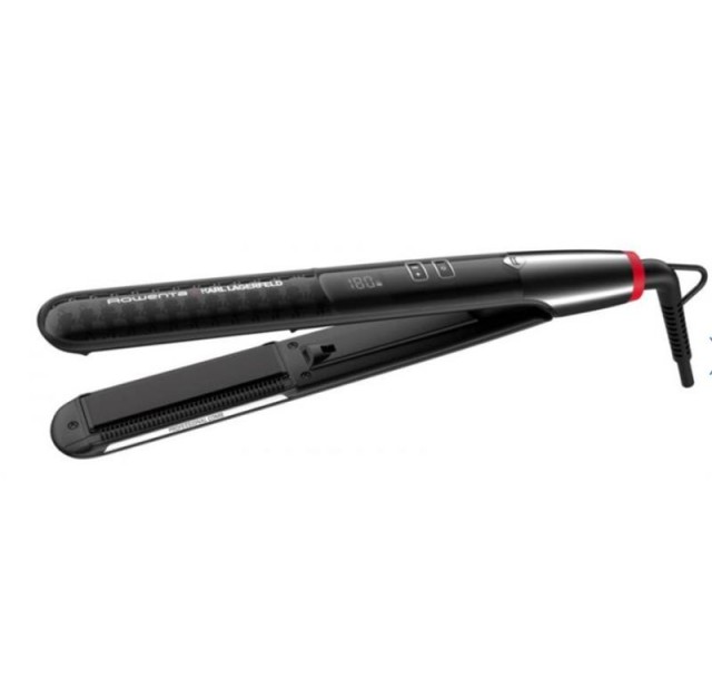 Випрямляч Rowenta x Karl Lagerfeld K/Pro Stylist Straightener, темп.режимів-8, 140-210С, дисплей, іонізація, кераміка, чорний