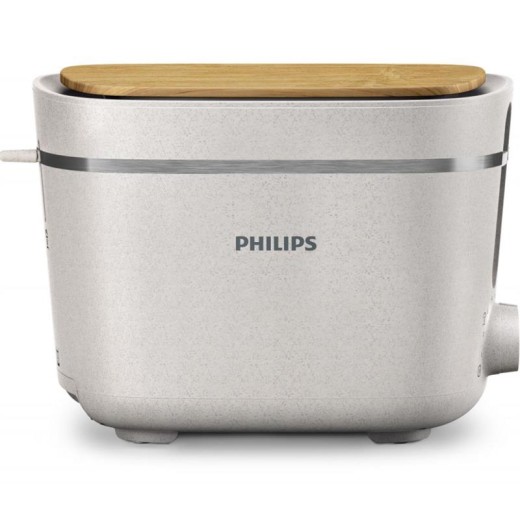 Тостер Philips Series Eco Conscious Edition 830Вт, кришка від пилу, пластик, білий