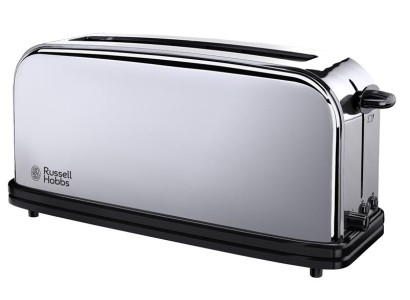 Тостер Russell Hobbs Chester 1000Вт, довгі слоти, метал, сріблястий