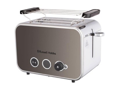 Тостер Russell Hobbs Distinctions 2-Slice 1670Вт, підігрів, розморожування, пластик, сріблясто-сірий