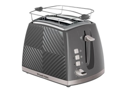 Тостер Russell Hobbs GrooWe 2 Slice 850Вт, підігрів, розморожування, пластик, сірий