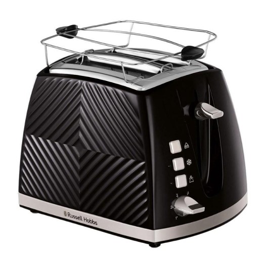 Тостер Russell Hobbs GrooWe 2 Slice 850Вт, підігрів, розморожування, пластик, чорний