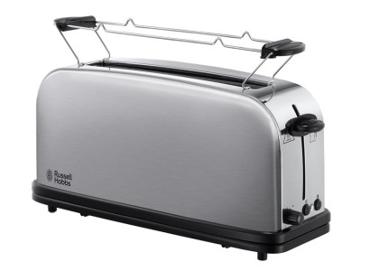 Тостер Russell Hobbs Oxford 1000Вт, довгі слоти, метал, сріблястий