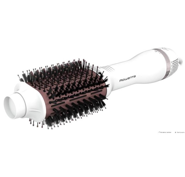 Фен-щітка Rowenta Volumizer Oval Brush, 800Вт, 3 режими, іоніз-я, кераміка, біло-рожевий