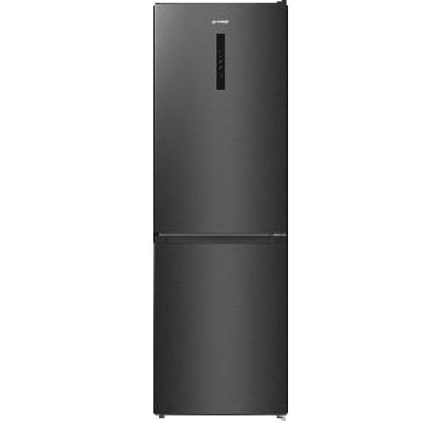 Холодильник Gorenje NRK619EABXL4 з нижн. мороз. камерою, 185х60х60см, 2 дв., Х- 204л, М- 96л, A+, NoFrost Plus, Fresh zone, чорний