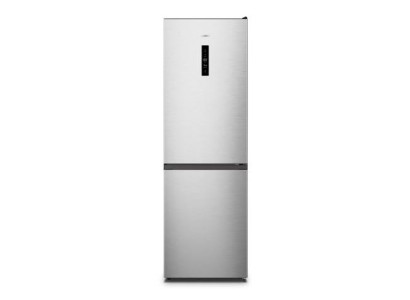 Холодильник Gorenje з нижн. мороз. камерою, 185х60х60см, 2 дв., Х- 207л, М- 93л, A++, NoFrost Plus, Fresh zone, Зовн. Диспл, сірий